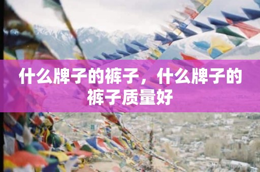 什么牌子的裤子，什么牌子的裤子质量好