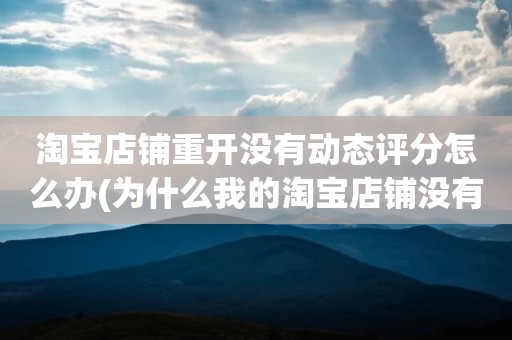 淘宝店铺重开没有动态评分怎么办(为什么我的淘宝店铺没有动态评分)