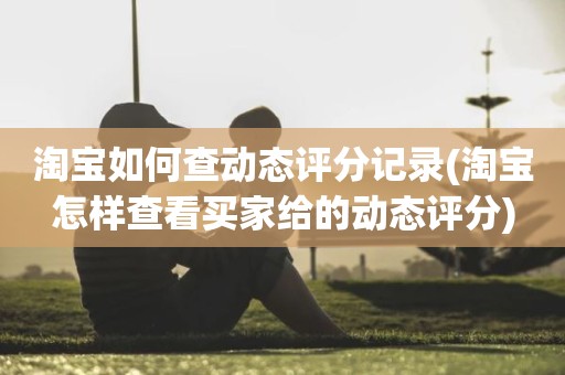 淘宝如何查动态评分记录(淘宝怎样查看买家给的动态评分)
