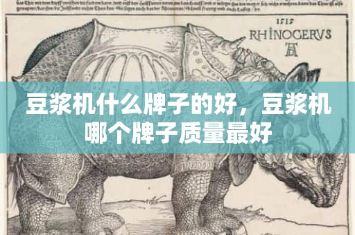 豆浆机什么牌子的好，豆浆机哪个牌子质量最好