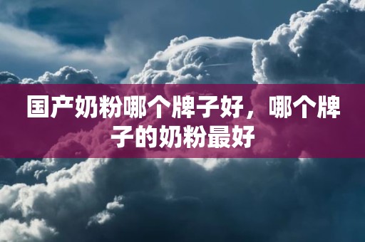 国产奶粉哪个牌子好，哪个牌子的奶粉最好