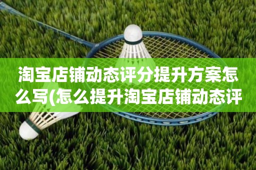 淘宝店铺动态评分提升方案怎么写(怎么提升淘宝店铺动态评分)