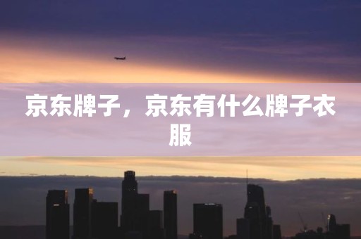 京东牌子，京东有什么牌子衣服