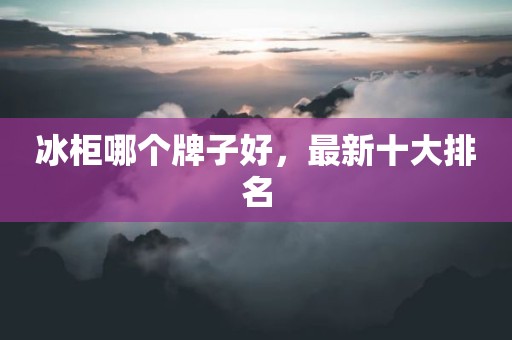 冰柜哪个牌子好，最新十大排名