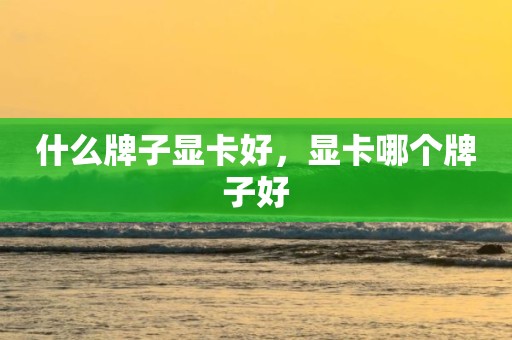 什么牌子显卡好，显卡哪个牌子好