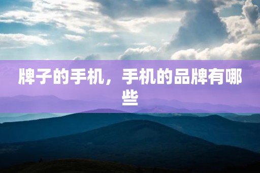 牌子的手机，手机的品牌有哪些