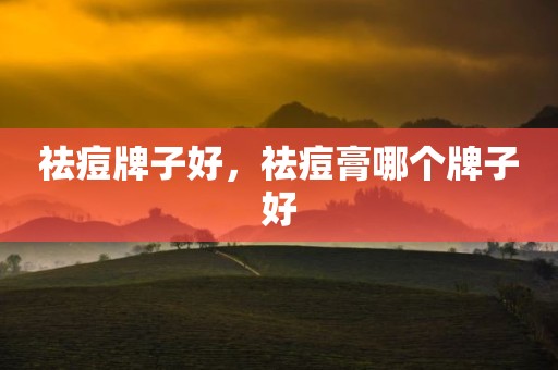 祛痘牌子好，祛痘膏哪个牌子好