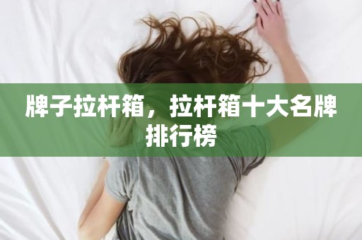 牌子拉杆箱，拉杆箱十大名牌排行榜