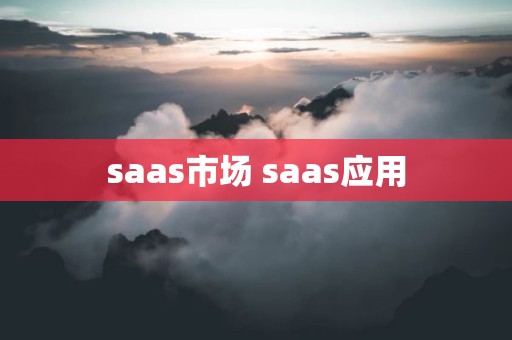 saas市场 saas应用