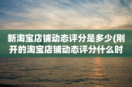 新淘宝店铺动态评分是多少(刚开的淘宝店铺动态评分什么时候开始显示)
