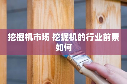 挖掘机市场 挖掘机的行业前景如何