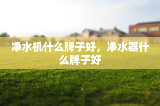 净水机什么牌子好，净水器什么牌子好