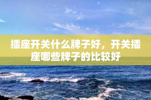 插座开关什么牌子好，开关插座哪些牌子的比较好