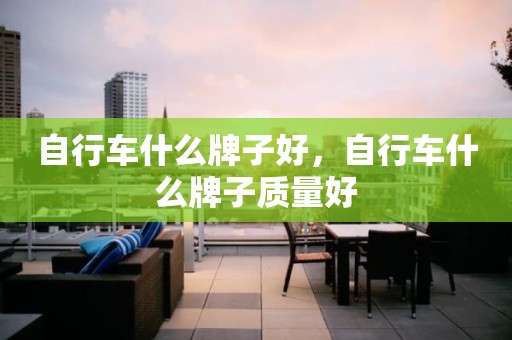 自行车什么牌子好，自行车什么牌子质量好