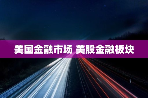 美国金融市场 美股金融板块
