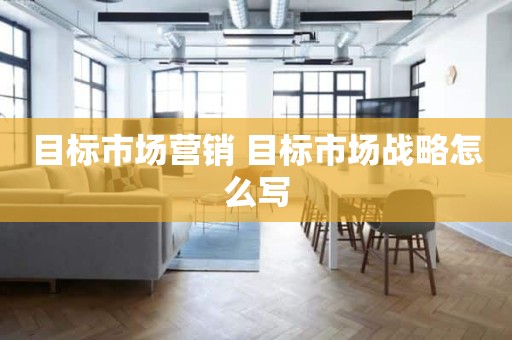 目标市场营销 目标市场战略怎么写
