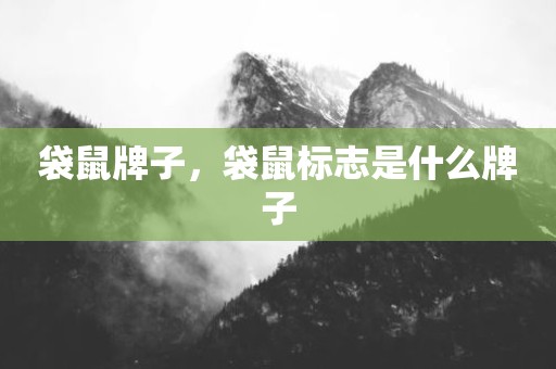 袋鼠牌子，袋鼠标志是什么牌子