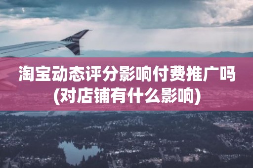 淘宝动态评分影响付费推广吗(对店铺有什么影响)