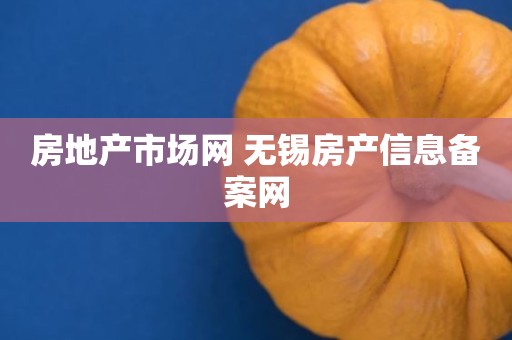 房地产市场网 无锡房产信息备案网