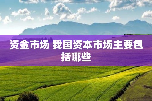 资金市场 我国资本市场主要包括哪些