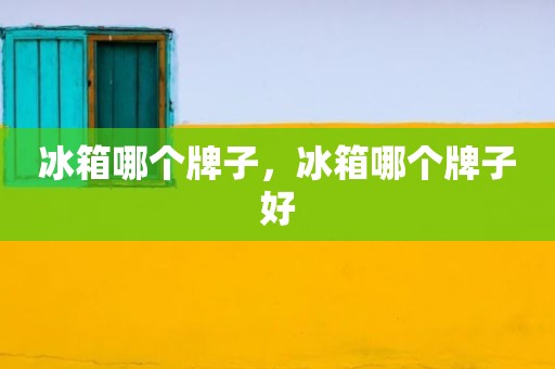 冰箱哪个牌子，冰箱哪个牌子好