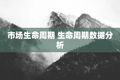 市场生命周期 生命周期数据分析