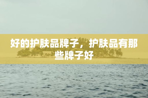 好的护肤品牌子，护肤品有那些牌子好