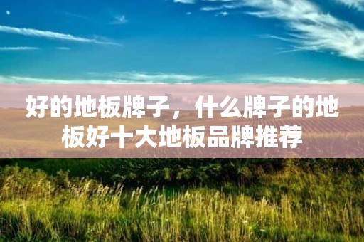 好的地板牌子，什么牌子的地板好十大地板品牌推荐
