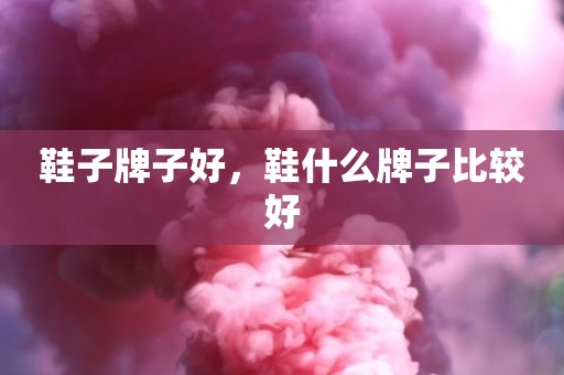 鞋子牌子好，鞋什么牌子比较好