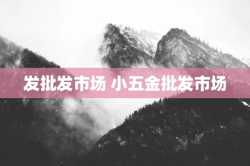 发批发市场 小五金批发市场