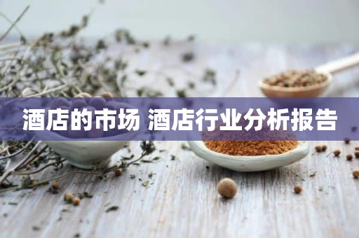 酒店的市场 酒店行业分析报告