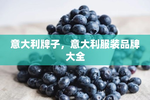 意大利牌子，意大利服装品牌大全