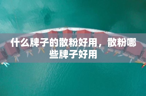 什么牌子的散粉好用，散粉哪些牌子好用
