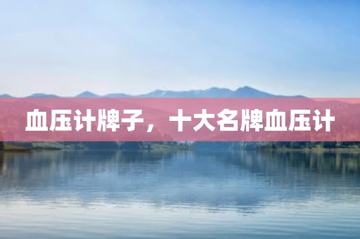血压计牌子，十大名牌血压计