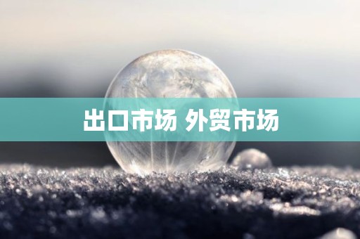 出口市场 外贸市场