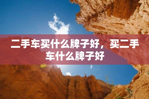 二手车买什么牌子好，买二手车什么牌子好