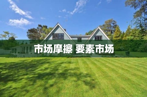 市场摩擦 要素市场