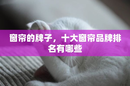 窗帘的牌子，十大窗帘品牌排名有哪些