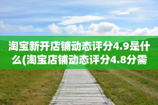 淘宝新开店铺动态评分4.9是什么(淘宝店铺动态评分4.8分需要几个5分才能变成4.9分)