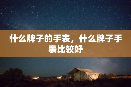 什么牌子的手表，什么牌子手表比较好