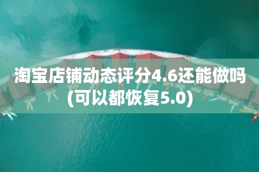 淘宝店铺动态评分4.6还能做吗(可以都恢复5.0)