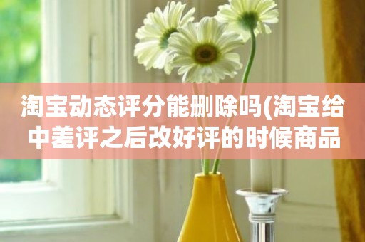 淘宝动态评分能删除吗(淘宝给中差评之后改好评的时候商品的动态评分能改吗)