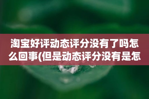 淘宝好评动态评分没有了吗怎么回事(但是动态评分没有是怎么回事)