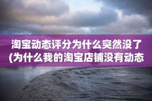 淘宝动态评分为什么突然没了(为什么我的淘宝店铺没有动态评分)