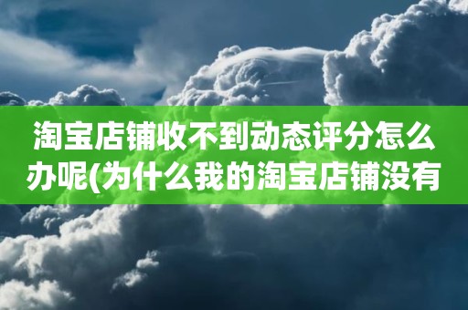 淘宝店铺收不到动态评分怎么办呢(为什么我的淘宝店铺没有动态评分)